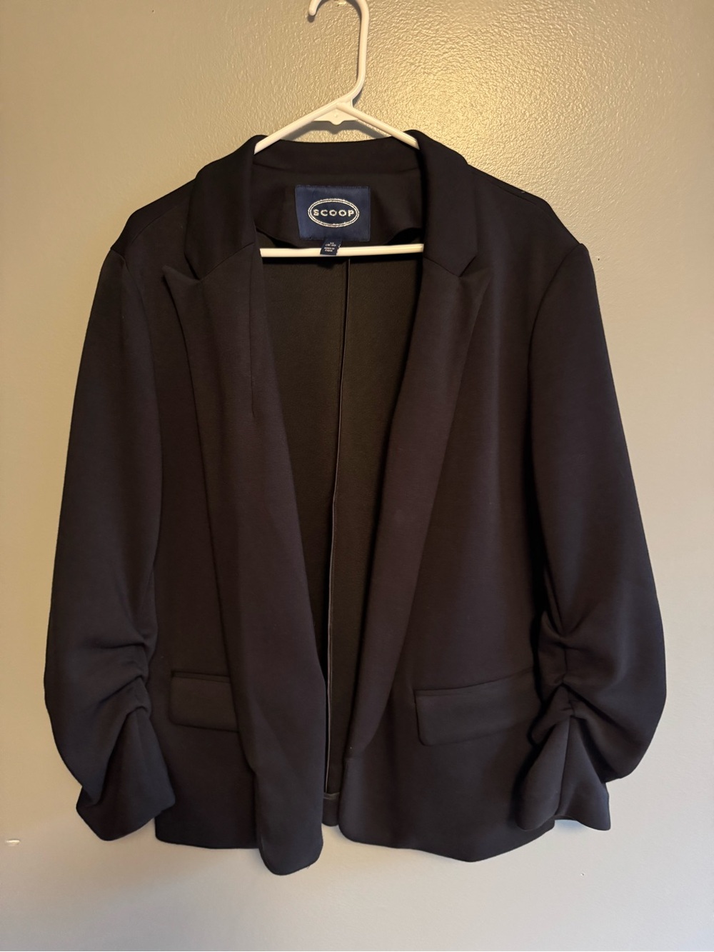 Scoop Black Open-Front Women's Blazer